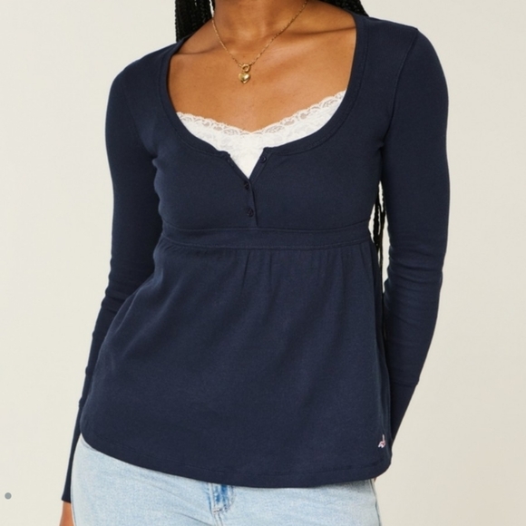 Hollister Tops - Hollister Tie Back Babydoll Top BNWT
